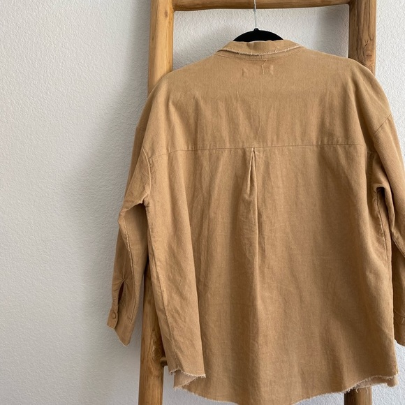 Molly Green brown corduroy oversized long sleeves button up - small - Picture 6 of 8